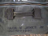 Rugged XL Army Duffel – Upcycled Canvas & Leather Gear Bag