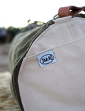 Rugged XL Army Duffel – Upcycled Canvas & Leather Gear Bag