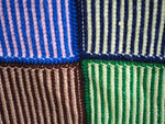 Colorful Hand Knit Squares Blanket