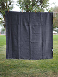 Grey Plaid Cashmere & Cotton Blanket