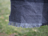 Grey Plaid Cashmere & Cotton Blanket