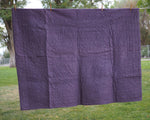 Floral Patchwork Quilt with Purple Back