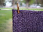 Floral Patchwork Quilt with Purple Back