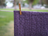 Floral Patchwork Quilt with Purple Back