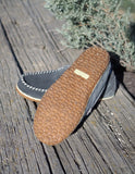 Grey Minnetonka Moccasin Slippers