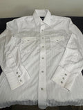 Men's Wrangler Pearl Snap - White-Small