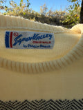Vintage Squaw Valley Cream Knit Sweater- Women’s Large