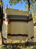 Vintage Squaw Valley Cream Knit Sweater- Women’s Large