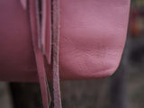 Pink Leather Handbag with Tassel
