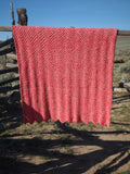 Pink and Cream Chevron Textured Blanket