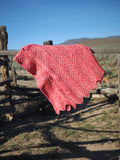 Pink and Cream Chevron Textured Blanket