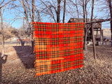 Red & Black Plaid Bedroll Blanket