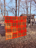 Red & Black Plaid Bedroll Blanket