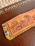 Handmade Leather Rose Cuff