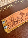 Handmade Leather Rose Cuff