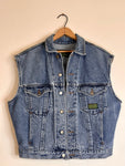 Vintage Denim Army Vest - M
