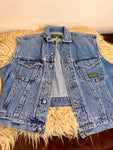 Vintage Denim Army Vest - M