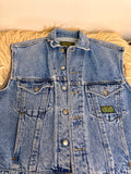 Vintage Denim Army Vest - M