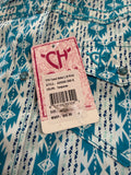 Turquoise Western Pearl Snap Shirt